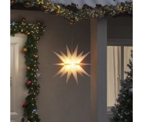 Ziemassvētku Lampas Ar Led, 3 Gab., Salokāmas, Baltas, 57 Cm Vidaxl