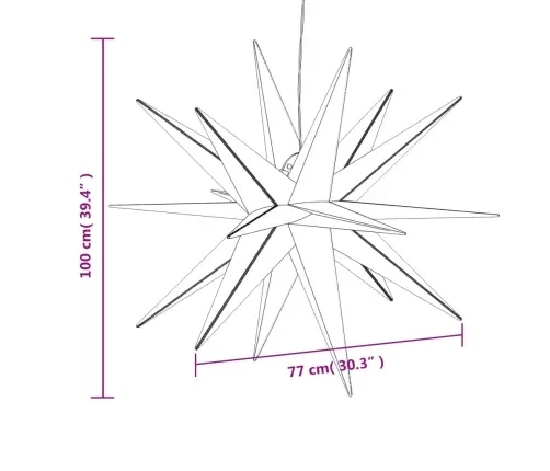 Jõulutuled Led-Valgustusega 3 Tk, Kokkupandav, Valge, 100 Cm