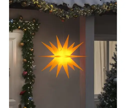 Jõulutuled Led-Valgustusega 3 Tk, Kokkupandav, Kollane, 100 Cm