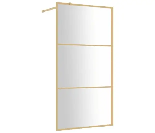Dušas Siena, Caurspīdīgs Esg Stikls, 100X195 Cm, Zeltaina Vidaxl