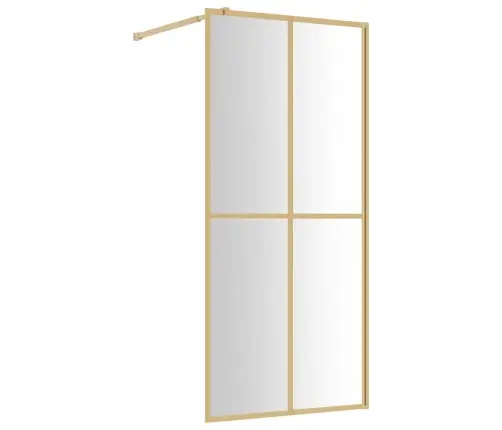 Dušas Siena, Caurspīdīgs Esg Stikls, 90X195 Cm, Zeltaina Vidaxl