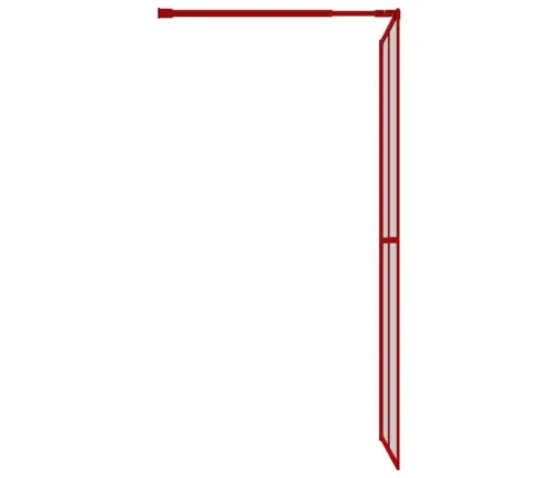 Dušinurga Sein, Läbipaistev Esg-Klaas, Punane, 100 X 195 Cm