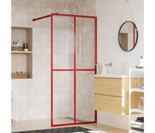 Dušinurga Sein, Läbipaistev Esg-Klaas, Punane, 100 X 195 Cm