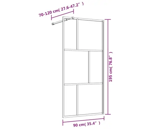 Dušas Siena, Caurspīdīgs Esg Stikls, 90X195 Cm Vidaxl Dušas Siena, Caurspīdīgs Esg Stikls, 90X195 Cm Vidaxl