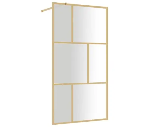 Dušas Siena, Caurspīdīgs Esg Stikls, 115X195 Cm, Zeltaina Vidaxl