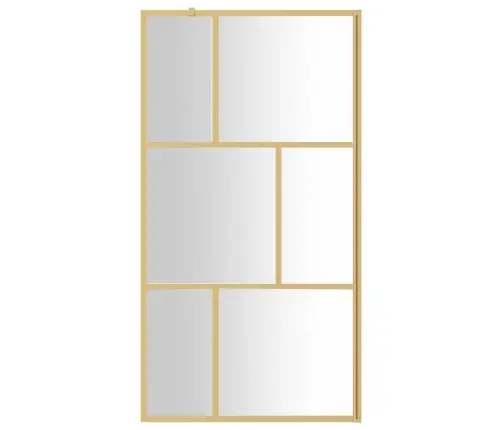 Dušas Siena, Caurspīdīgs Esg Stikls, 115X195 Cm, Zeltaina Vidaxl