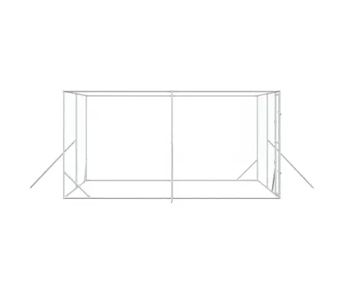 Õue Koeraaedik, Hõbedane, 4X4X2 M, Tsingitud Teras