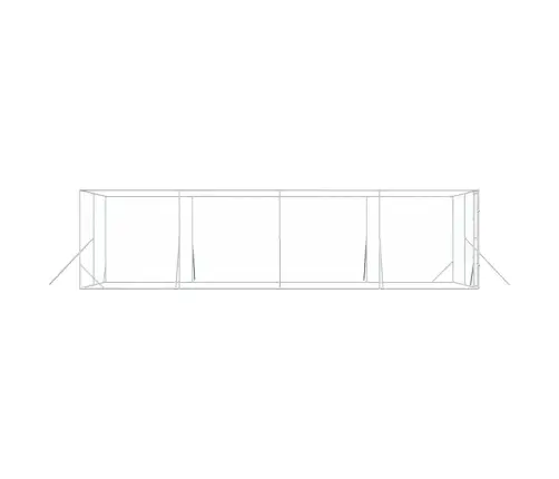 Õue Koeraaedik, Hõbedane, 4X8X2 M, Tsingitud Teras