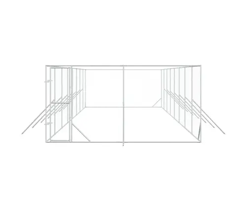 Lauko Voljeras Šunims, Sidabrinis, 4X16X2M, Plienas