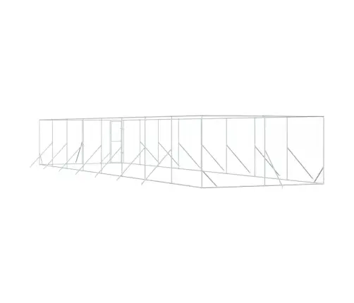 Lauko Voljeras Šunims, Sidabrinis, 4X16X2M, Plienas