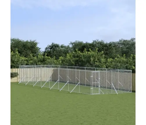 Lauko Voljeras Šunims, Sidabrinis, 4X16X2M, Plienas