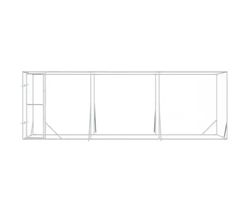 Lauko Voljeras Šunims, Sidabrinis, 6X2X2M, Plienas