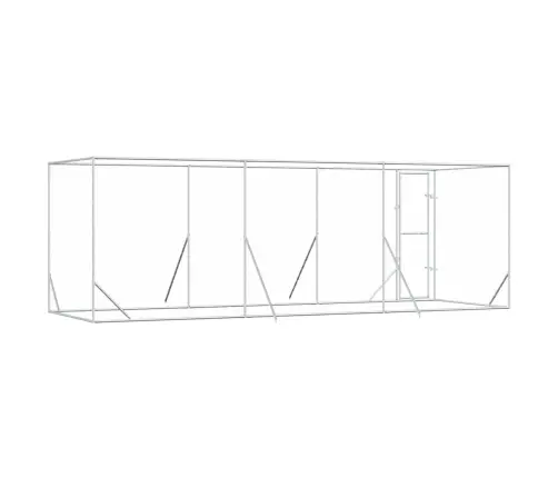 Lauko Voljeras Šunims, Sidabrinis, 6X2X2M, Plienas