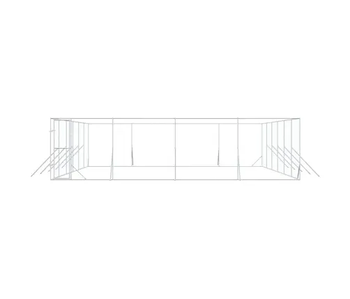 Õue Koeraaedik, Hõbedane, 8X12X2 M, Tsingitud Teras