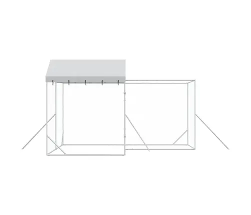 Lauko Voljeras Šunims Su Stogu, Sidabrinis, 4X4X2,5M, Plienas