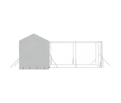 Katusega Koeraaedik, Hõbedane, 6X6X2,5 M, Tsingitud Teras