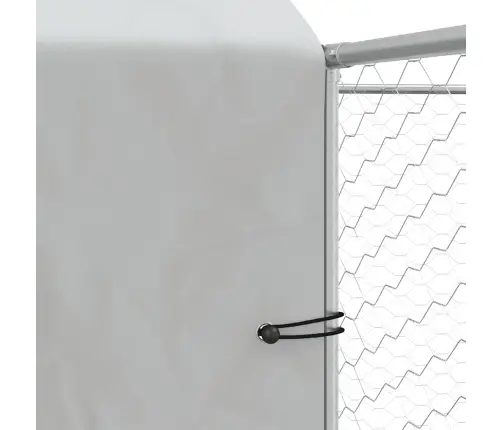 Katusega Koeraaedik, Hõbedane, 12X12X2,5 M, Tsingitud Teras