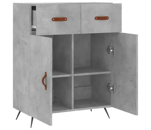 Kumode, Betona Pelēka, 69,5X34X90 Cm, Inženierijas Koks Vidaxl Kumode, Betona Pelēka, 69,5X34X90 Cm, Inženierijas Koks Vidaxl