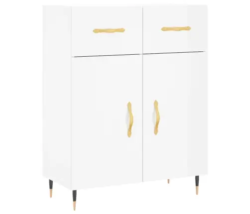 Puhvetkapp, Kõrgläikega Valge, 69,5 X 34 X 90 cm Tehispuit