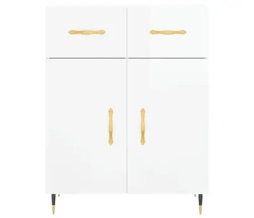 Puhvetkapp, Kõrgläikega Valge, 69,5 X 34 X 90 cm Tehispuit