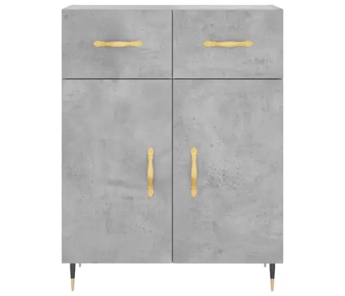 Kumode, Betona Pelēka, 69,5X34X90 Cm, Inženierijas Koks Vidaxl