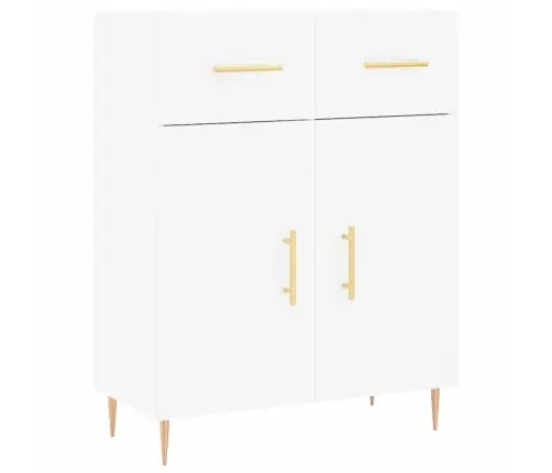 Kumode, Balta, 69,5X34X90 Cm, Inženierijas Koks Vidaxl