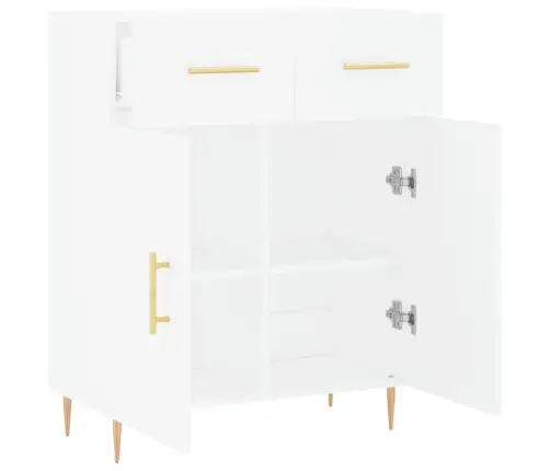 Kumode, Balta, 69,5X34X90 Cm, Inženierijas Koks Vidaxl