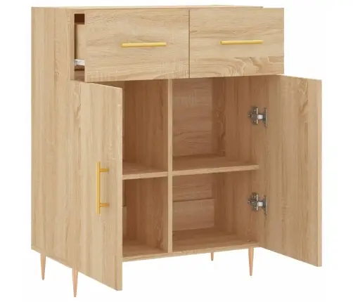 Kumode, Ozolkoka Krāsa, 69,5X34X90 Cm, Inženierijas Koks Vidaxl