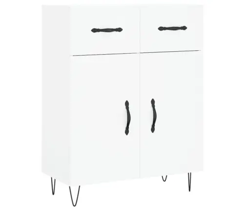 Kumode, Balta, 69,5X34X90 Cm, Inženierijas Koks Vidaxl