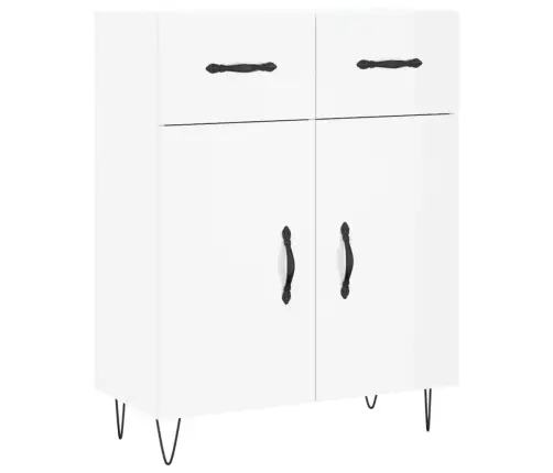 Šoninė Spintelė, Balta, 69,5X34X90cm Apdirbta Mediena, Blizgi Šoninė Spintelė, Balta, 69,5X34X90cm Apdirbta Mediena, Blizgi