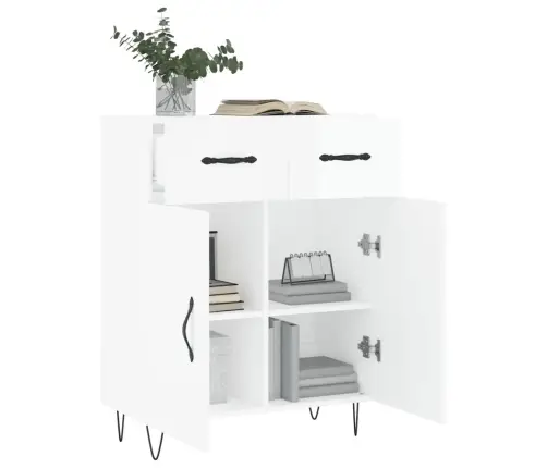 Šoninė Spintelė, Balta, 69,5X34X90cm Apdirbta Mediena, Blizgi Šoninė Spintelė, Balta, 69,5X34X90cm Apdirbta Mediena, Blizgi