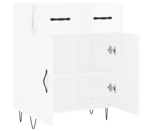 Šoninė Spintelė, Balta, 69,5X34X90cm Apdirbta Mediena, Blizgi Šoninė Spintelė, Balta, 69,5X34X90cm Apdirbta Mediena, Blizgi