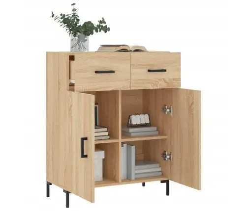 Kumode, Ozolkoka Krāsa, 69,5X34X90 Cm, Inženierijas Koks Vidaxl