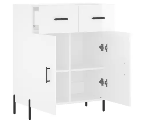 Kumode, Spīdīgi Balta, 69,5X34X90 Cm, Inženierijas Koks Vidaxl