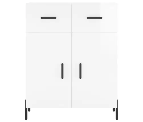 Kumode, Spīdīgi Balta, 69,5X34X90 Cm, Inženierijas Koks Vidaxl