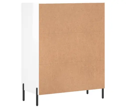 Kumode, Spīdīgi Balta, 69,5X34X90 Cm, Inženierijas Koks Vidaxl