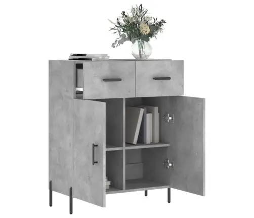 Šoninė Spintelė, Betono Pilka, 69,5X34X90cm Apdirbta Mediena