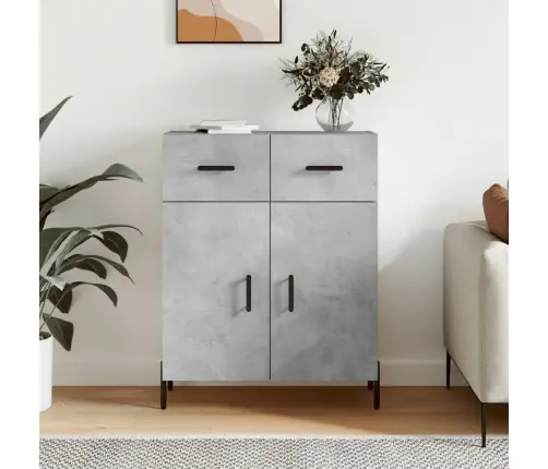 Šoninė Spintelė, Betono Pilka, 69,5X34X90cm Apdirbta Mediena