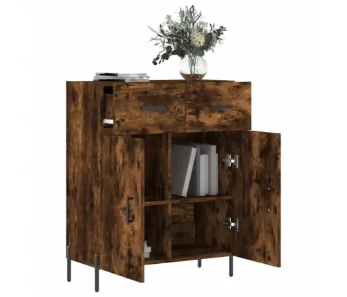 Šoninė Spintelė, Dūminio Ąžuolo, 69,5X34X90cm Apdirbta Mediena