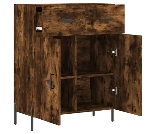 Šoninė Spintelė, Dūminio Ąžuolo, 69,5X34X90cm Apdirbta Mediena