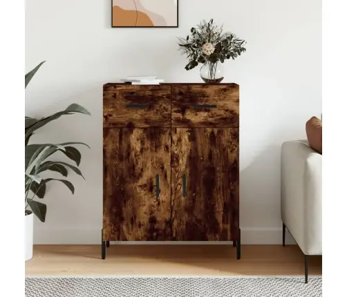 Šoninė Spintelė, Dūminio Ąžuolo, 69,5X34X90cm Apdirbta Mediena