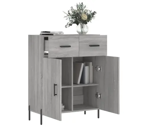 Šoninė Spintelė, Pilka Ąžuolo, 69,5X34X90cm Apdirbta Mediena