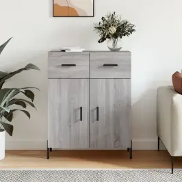 Kumode, Pelēka Ozolkoka, 69,5X34X90 Cm, Inženierijas Koks Vidaxl