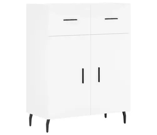 Kumode, Balta, 69,5X34X90 Cm, Inženierijas Koks Vidaxl