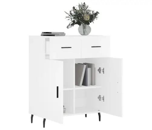Kumode, Balta, 69,5X34X90 Cm, Inženierijas Koks Vidaxl