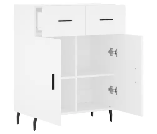 Kumode, Balta, 69,5X34X90 Cm, Inženierijas Koks Vidaxl