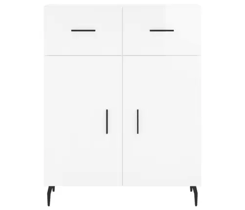 Kumode, Spīdīgi Balta, 69,5X34X90 Cm, Inženierijas Koks Vidaxl