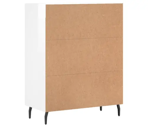 Kumode, Spīdīgi Balta, 69,5X34X90 Cm, Inženierijas Koks Vidaxl