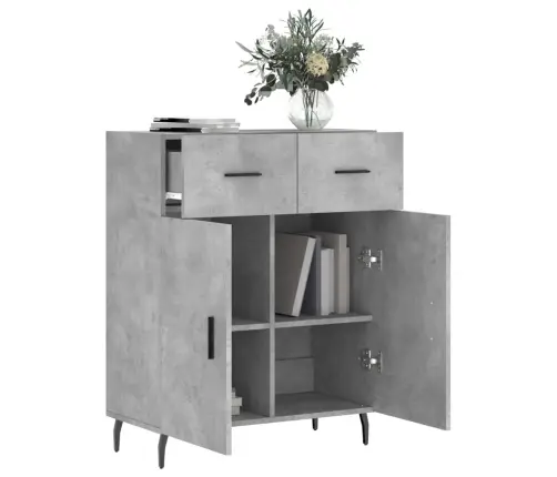 Šoninė Spintelė, Betono Pilka, 69,5X34X90cm Apdirbta Mediena