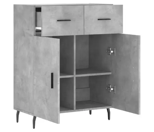 Šoninė Spintelė, Betono Pilka, 69,5X34X90cm Apdirbta Mediena